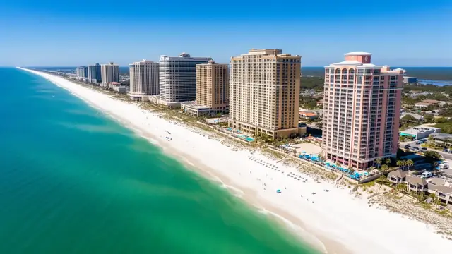 Aerial view of the Gulf Coast shoreline